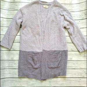 Thread and Supply gray color block cardigan-one size